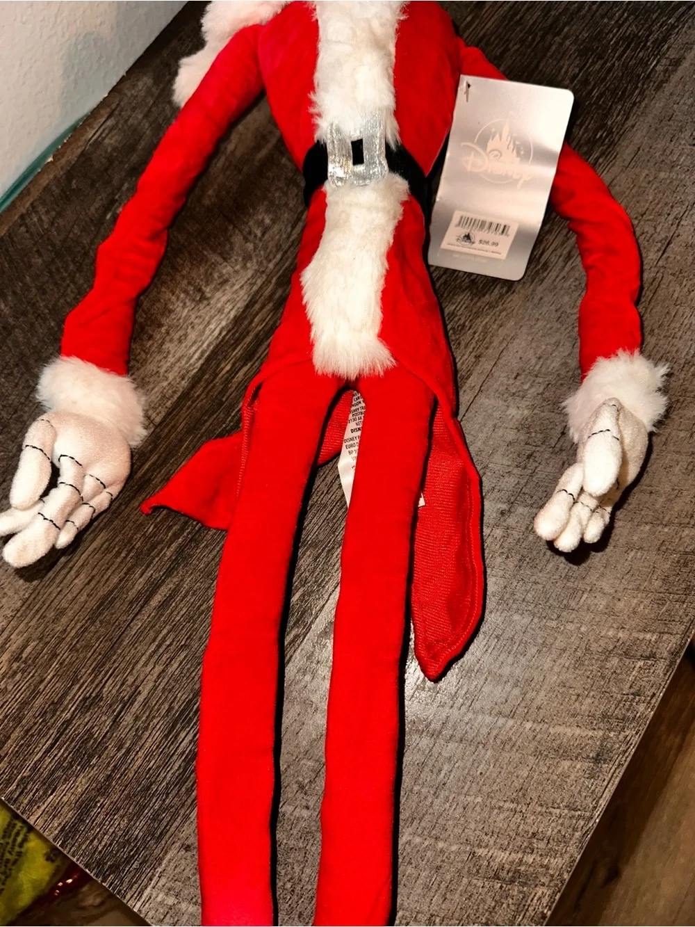 Disney Jack Skellington Plush in Red and White Santa Suit